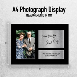 HWC Trading A4 Patricia Routledge & Clive Swift Keeping Up Appearances Gifts Printed Signed Autograph Picture for TV Show Fans