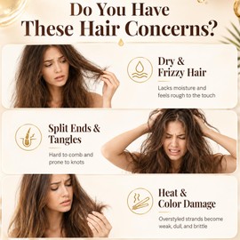 Coconut Oil Hair Mask, 500 g, Coconut Moisture, Deep Repair Hair Conditioner, Soothes Dry Scalp, From Damaged to Softer, Suitable for Most Hair Types