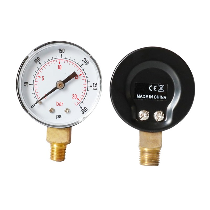 iplusmile 3pcs High Precision Npt Pressure Gauge Psi Bar Markings
