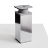 Furniture feet MFV1-CH. Colour: Chrome, Square profile: 40 mm x