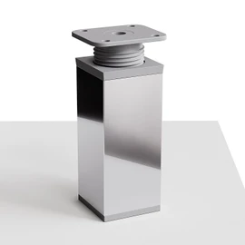 Furniture feet MFV1-CH. Colour: Chrome, Square profile: 40 mm x 40 mm