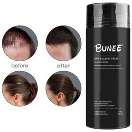 Hair Thickening Hair - Pouring Hair to Hide Hair Immediately - Hair Powder 100% Natural Cotton for Men and Women (Black 27.5 g)