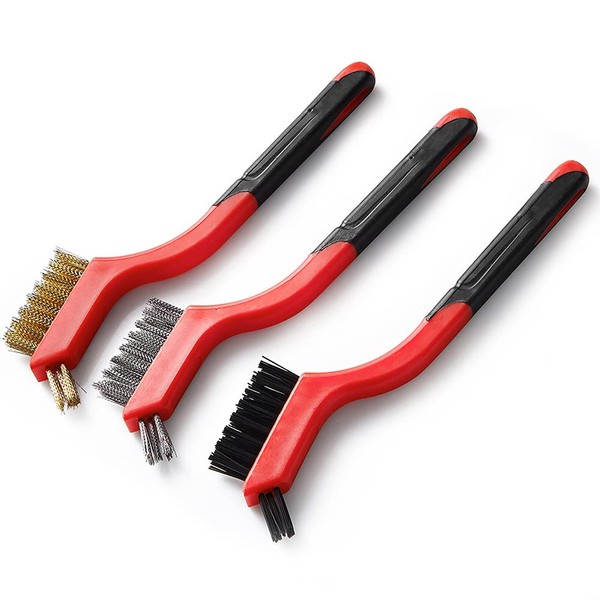 Dekton 3PC Mini Wire Brush Set | Includes 3 Mini