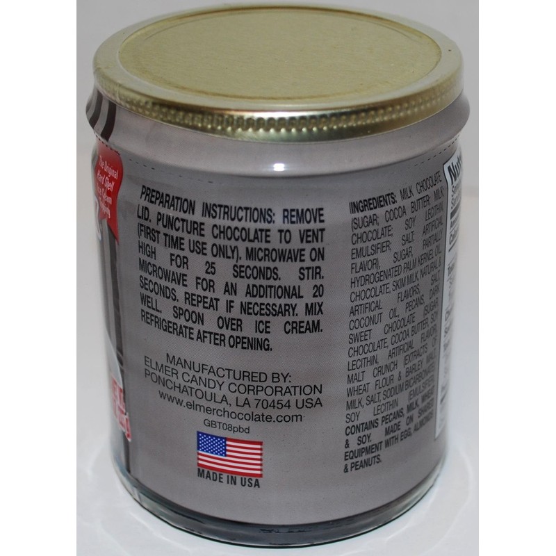 Elmer's Gold Brick Ice Cream Topping, Eight Ounce Jars (Pack