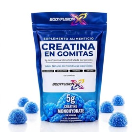 Gomitas de Creatina Monohidratada 5 g – Sin Azúcar, Veganas y Sin OGM – Apoyo para Fuerza Muscular, Recuperación y Rendimiento Deportivo – Sabor Framb