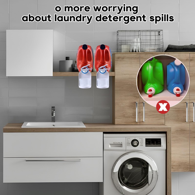 KMOUANTS 2 Pack Laundry Detergent Dispenser Cup Holder, Nozzle button