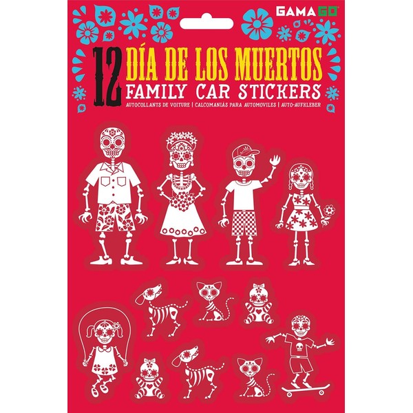 GAMAGO Dia De Los Muertos Car Stickers,One Size