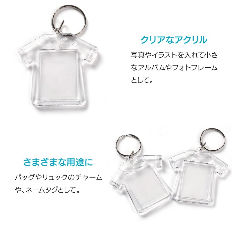 ENN LLC Keychain Photo Holder Acrylic Photo Frame Handmade Parts