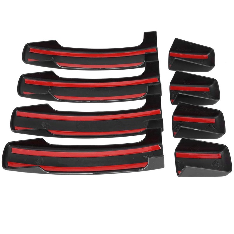 Door Handle Cover, 4 Pieces Car Glossy Black Exterior Door