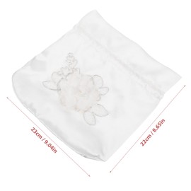 Healeved Elegant Flower Decorated Dolly Bag for Weddings Versatile Bridal Handbag for Bridesmaids and Flower Sturdy Wedding Accessory for Storing Jewelry Cosmetics More