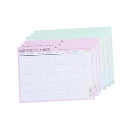 DIYEAH 20 Hojas planificador mensual calendars bloc de programación semanal planeador mensual planner mensual cuadernos libro calendario agendar cuaderno papel