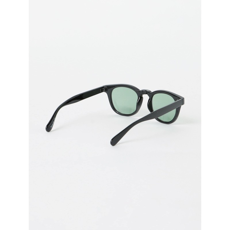 Beams Heart Sunglasses Bosrington Frame Sunglasses Men's BLACK/LIGHT_GREEN, BLACK/LIGHT_GREEN