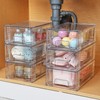 Vtopmart 10 Pack Stackable Storage Drawers,Clear Acrylic Drawer Organizers with