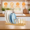 Mukylar Bamboo Dish Drying Rack for Kitchen Organizer-Sturdy Plate Rack