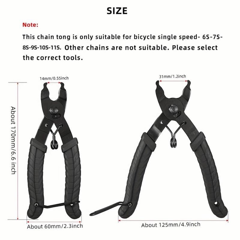 Bike Chain Link Pliers - 2 in 1 Bicycle Chain