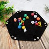 SIQUK 2 Pieces Dice Tray Hexagon Dice Folding Tray PU