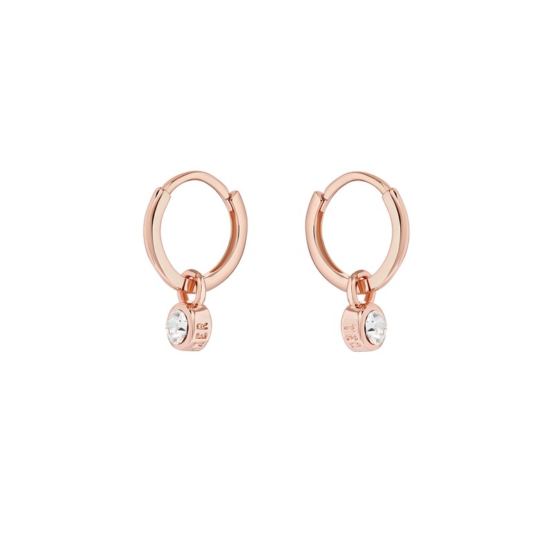 Ted Baker Sinalaa Crystal Huggie Hoop Earrings For Women (Rose