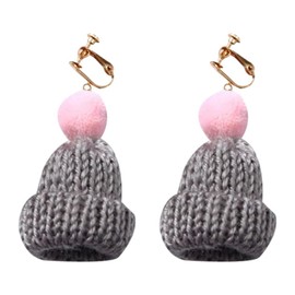 Pom Pom Earrings for Women Pom Pom Dangle Earrings Cute Clip On Earrings Winter Earring Creative Christmas Earring Jewelry Gift