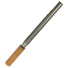 Yanase WA03C Whetstone with Shaft WA (Red) Cylindrical [0.1 inch (3 mm) Shaft] φ0.1 x 0.5 x 0.1 inch (3 x 13 x 3 mm) #80
