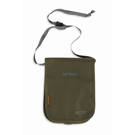 Tatonka Brustbeutel Hang Loose RFID B - Geldbeutel zum Umhängen mit RFID Blockierung - TÜV geprüft - Bietet Platz für mindestens zwei (EU) Reisepässe - Schützt vor Datenklau - 20 x 14 x 2 cm - Oliv