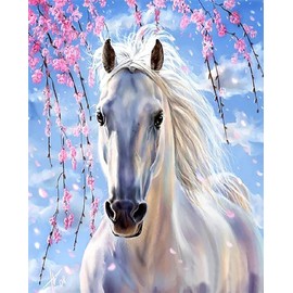 Diamond Painting Set, Picture with Motif Mould and Accessories, Size Approx. 25 x 35 cm, Craft Set for Painting with Rhinestones for Children from 5 Years