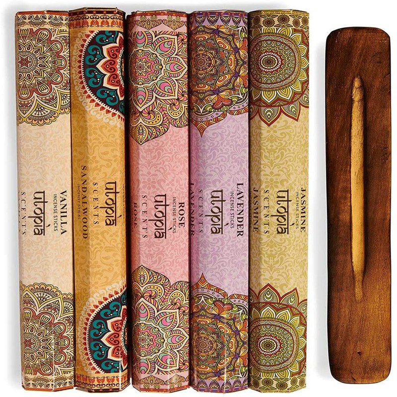 Utopia Scents Premium Quality Incense Sticks. Lavender, Sandalwood, Jasmine, Vanilla