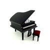 1:12 Scale Black Piano with Stool Set #05913