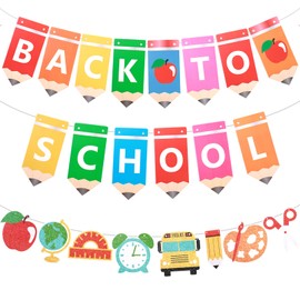 Back to School Banner DIY Kit - Cardstock Welcome Sign Classroom Decorations