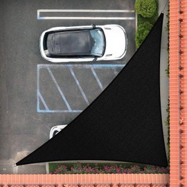 Royal Shade 8' x 15' x 17' Black Right Triangle Sun Shade Sail Order to Make RTAPT18, UPF50+ 95% UV Blockage, 200GSM Commercial Standard Heavy Duty, 3 Years Warranty (We Make Custom Size)