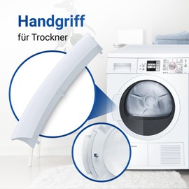 VIOKS Door Handle 240 x 70 mm White Replacement for Bosch Siеmens 00497522 497522 Dryer Handle - Door Opener Handle Replacement Part for Tumble Dryer Heat Pump Dryer iQ100 iQ300 iQ500 iQ700