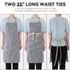 NLUS 2 Pack Cooking Aprons for Women with Pockets, Adjustable