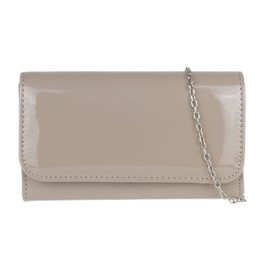 Girly Handbags Women's Patent Clutch Shiny Evening Bag Party Wedding, gray