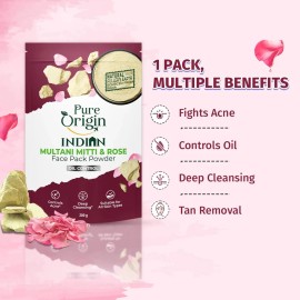 pureorigin Multani Mitti & Rose Face Pack Powder | Pack of 2 (200GM)