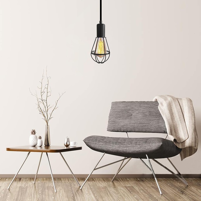 Industrial Lamp with Plug Metal Pendant Light Kit with Switch