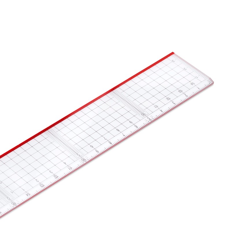 geotec Cutting Ruler (Office School) Perspex 30 cm Transparent