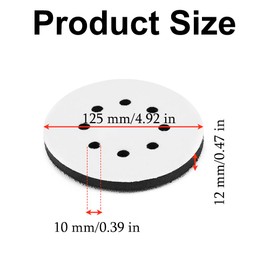2 PCS Foam Sanding Pads 125mm Soft Sponge Interface Pad Black 8 Holes Hook & Loop Soft Pad Polishing Pads for Orbital Eccentric Sander