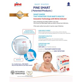 Pine Smart Intelligent Disposable Nappies with UTI Indicator, Test Diaper for Early Detection of Urinary Tract Infection in Babies, Colour Display for UTI Detection, Hypoallergenic (Size 3)