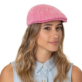 Kangol Color Burst Ventair Flat Cap Peaked Cap (M (56-57 cm) - Pink), Pink Gradient