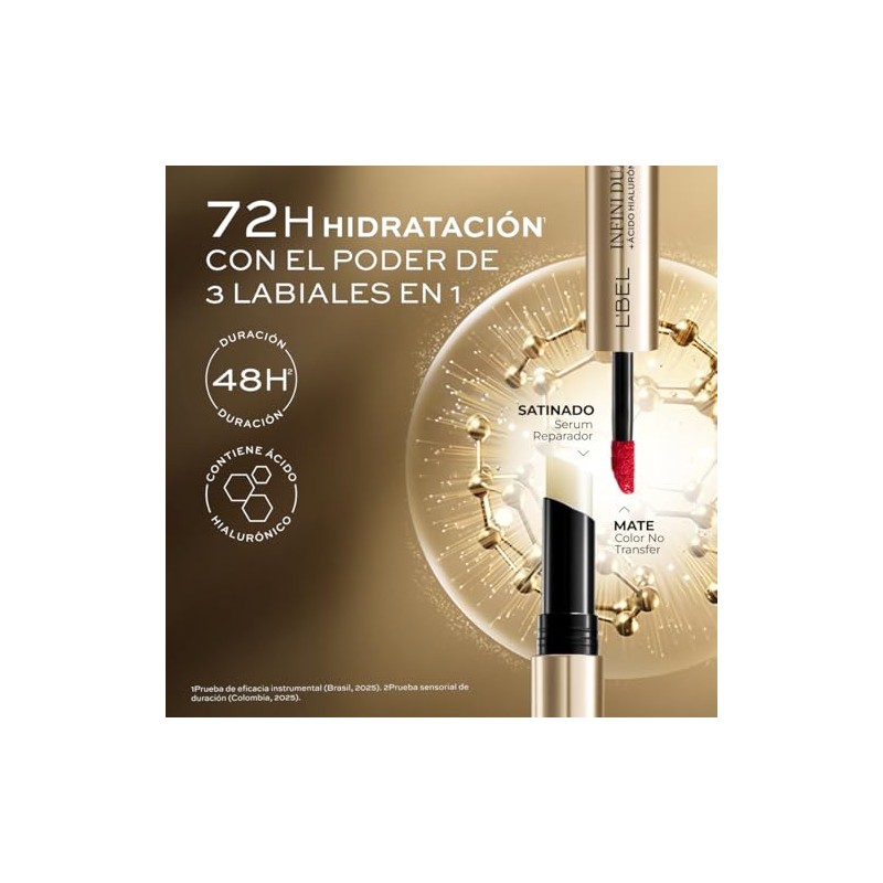 L’BEL Labial Infini Dual Triple Poder – Mate No Transfer,