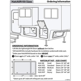 Hatchlift RV Door Lift Kit for doors from 28" - 32" in height-Medium