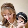 Braided Hair Wig Headband Band 3 - Dark Brown