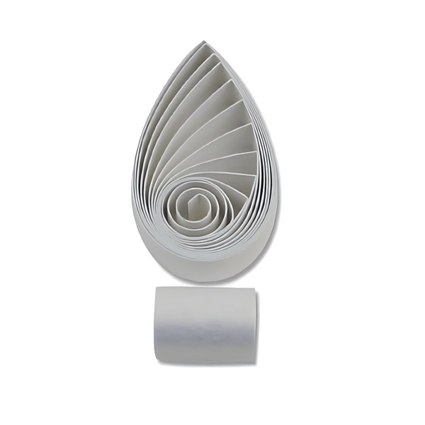 Metallic Quilling Paper Strips 10mm White for Craft Paper Strip