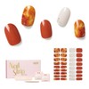 NAILOG Semi-cured Gel Nail Stickers (34 Pieces), Nail Seal Curing
