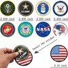 Round American Flag Patch, Hook and Loop USA Flag Embroidered