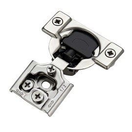 Ravinte 50 Pack 25 Pairs 1/2 inch Overlay Soft Close Hinges for Kitchen Cabinet Hinges Satin Nickel Hidden Hinges Stainless Steel Concealed Hinge self Closing
