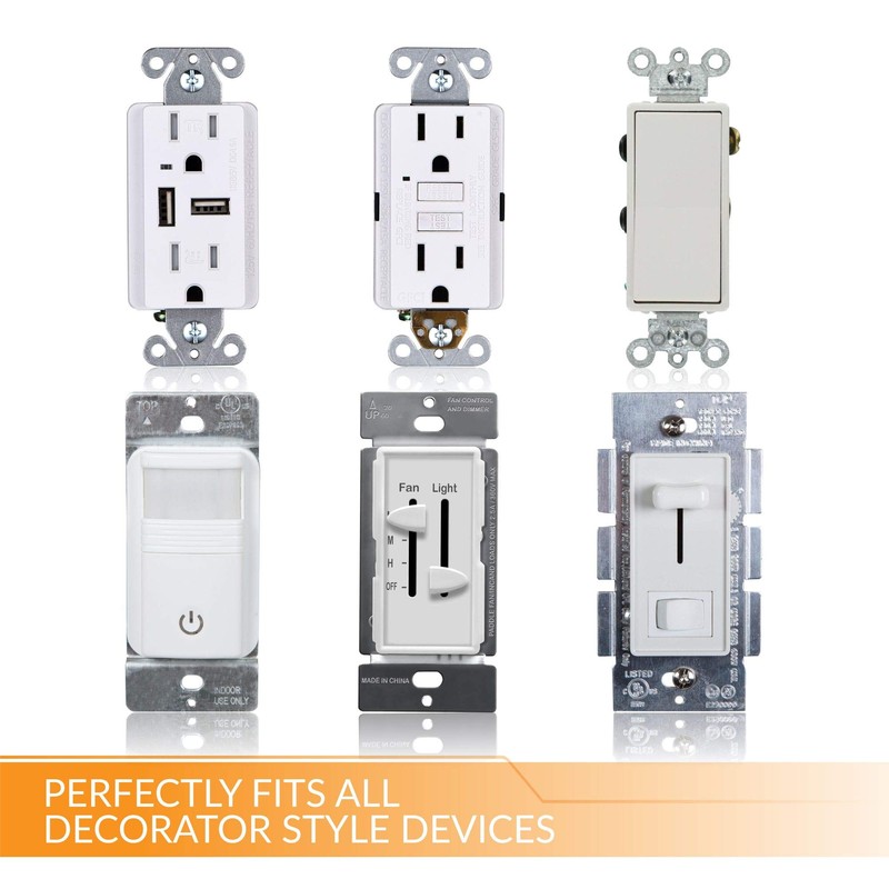 Faith SWP3-WH-01 Screwless Wall Plate Child Safe Outlet Covers, 4.68"
