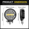 usparts888 Universal Tractor Rear Work Light Headlamp Head Light 12v