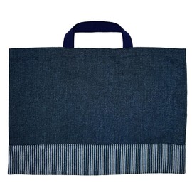 miwaki bag09 Lesson Bag, Boys and Girls, Tote Bag, Handbag, Training Bag, Sub-bag, Elementary School, Kindergarten, Nursery, Made in Japan, Handmade with Name Tag, Denim style navy