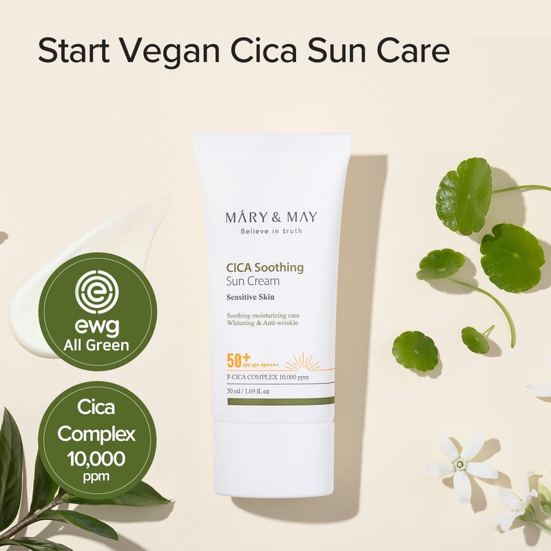 Mary&May CICA Soothing Sun Cream SPF50+ PA++++ 50 ml