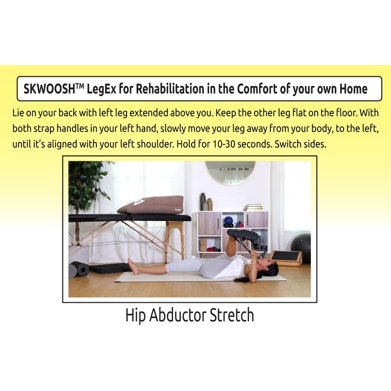 Skwoosh LegEx for knee replacement surgery rehabilitation recovery and mobility,